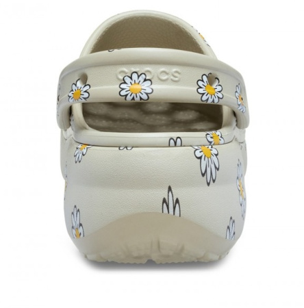 Клоги CROCS Classic Platform Floral Clog бежевый 212668-1WY