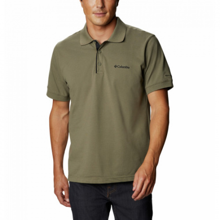 Рубашка-поло мужская Columbia Cascade Range™ Solid Polo тёмно-зелёный