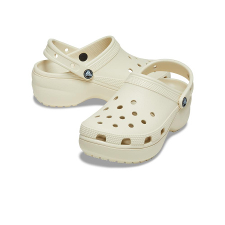 Клоги Crocs Classic Platform Clog бежевый 206750-2Y2