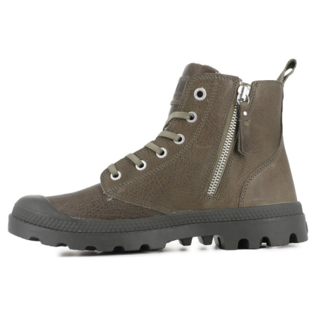 Ботинки мужские Palladium PAMPA HI ZIP LTH ESS серо-зеленый 76888-308