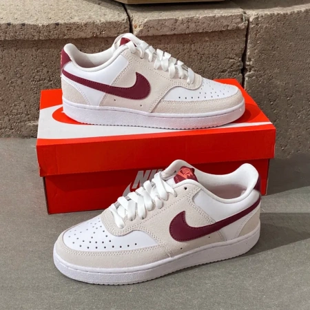 Кроссовки женские Nike Court Vision Low белый/красный FQ7628-100