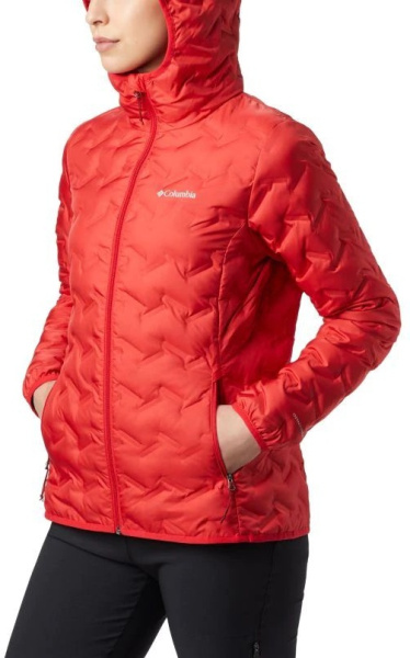 Куртка пуховая женская Columbia Delta Ridge™ Down Hooded Jacket красный