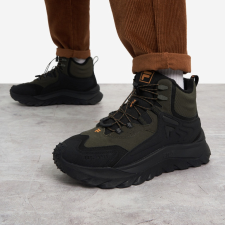 Кроссовки мужские FILA BOUNDER MID M черный/зеленый 136441-BU