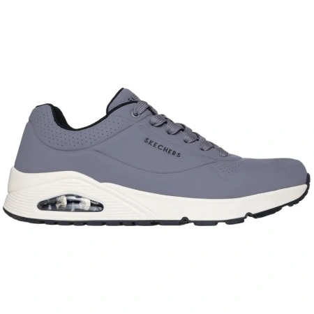 Кроссовки мужские Skechers UNO - STAND ON AIR серый/черный 52458-CCBK