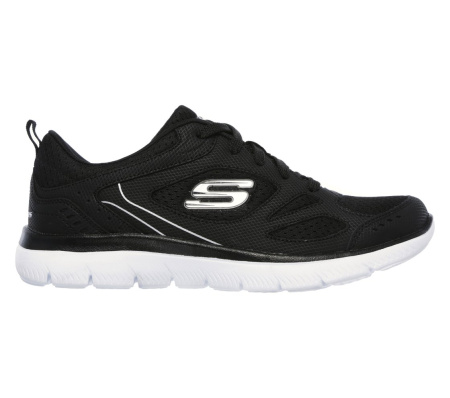 Кроссовки женские Skechers Summits Suited черный/белый 12982-BKW