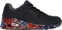 Кроссовки женские Skechers Uno - Majestic Garden черный 155583-BKMT